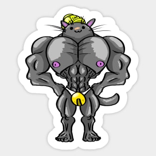 Swole Kitty Sticker